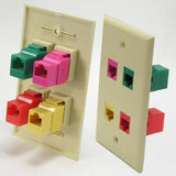 Cat.5E Inline Coupler w/Keystone Latch Red