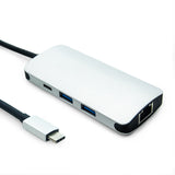 USB Type C Male to USB3.0*2+RJ45+C Female 4 in 1 Adapter