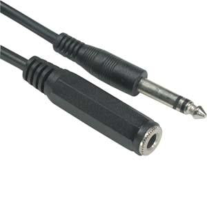 15Ft 1/4" Stereo Male/Female cable