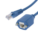 6Ft Panel-Mount Cat.5E Ethernet Cable Blue