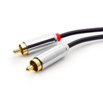 6 Inch 3.5mm Stereo Jack to 2xRCA Male Premium Audio Cable