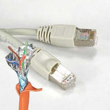 0.5Ft Cat5E Shielded (FTP) Ethernet Network Booted Cable Gray