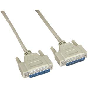 15Ft DB25 M/F Serial Cable 25C Straight