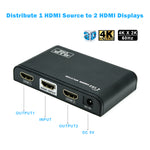 HDMI 2-Way (1-in/2-out) Splitter 3D, 4K 60Hz