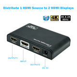 HDMI 2-Way (1-in/2-out) Splitter 3D, 4K 60Hz