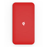 Wireless Qi Cellphone Charger Red Rubber Oil Coated