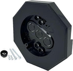 iMBAPrice 8141-BK-1 Black Color Vertical Siding Lamp Octagon Mounting Kit with Built-in Box for 1/2 Inch (0.5") Outdoor Vertical Siding Lap
