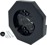 iMBAPrice 8141-BK-1 Black Color Vertical Siding Lamp Octagon Mounting Kit with Built-in Box for 1/2 Inch (0.5") Outdoor Vertical Siding Lap