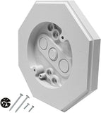 iMBAPrice 8161-1 Vertical Siding Lamp Octagon Mounting Kit with Built-in Box for Outdoor Smooth Flat Surface on All Siding