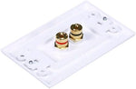 iMBAPrice 2 Coupler Type Connectors Banana Plug Binding Post Wall Plate for 1 Speakers