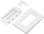 iMBAPrice®  White Single Brush Wall Plate - Single Gang Wall Plate with Brush Bristles