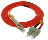0.3m LC-SC Duplex Multimode 62.5/125 Fiber Optic Cable
