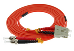 1m ST-SC Duplex Multimode 62.5/125 Fiber Optic Cable