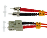 2m ST-SC Duplex Multimode 62.5/125 Fiber Optic Cable
