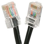 1Ft Cat5E UTP Ethernet Network Non Booted Cable Black