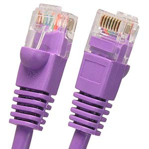 1.5Ft Cat6 UTP Ethernet Network Booted Cable Purple