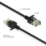 1.5Ft Cat6A UTP Slim Ethernet Network Booted Cable 28AWG Black