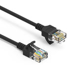 2Ft Cat6A UTP Slim Ethernet Network Booted Cable 28AWG Black