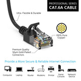 15Ft Cat6A UTP Slim Ethernet Network Booted Cable 28AWG Blue