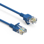 0.5Ft Cat6A UTP Slim Ethernet Network Booted Cable 28AWG Blue
