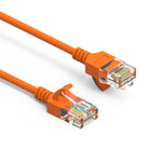 7Ft Cat6A UTP Slim Ethernet Network Booted Cable 28AWG Orange