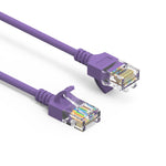 20Ft Cat6A UTP Slim Ethernet Network Booted Cable 28AWG Purple