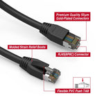 0.5Ft Cat.8 S/FTP Ethernet Network Cable 2GHz 40G Black 24AWG