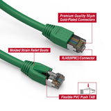 0.5Ft Cat.8 S/FTP Ethernet Network Cable 2GHz 40G Green 24AWG