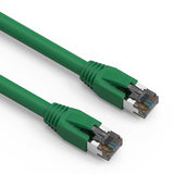 50Ft Cat.8 S/FTP Ethernet Network Cable 2GHz 40G Green 24AWG