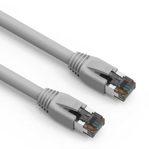 5Ft Cat.8 S/FTP Ethernet Network Cable 2GHz 40G Gray 24AWG