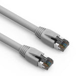 1Ft Cat.8 S/FTP Ethernet Network Cable 2GHz 40G Gray 24AWG