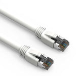 15Ft Cat.8 S/FTP Ethernet Network Cable 2GHz 40G White 24AWG