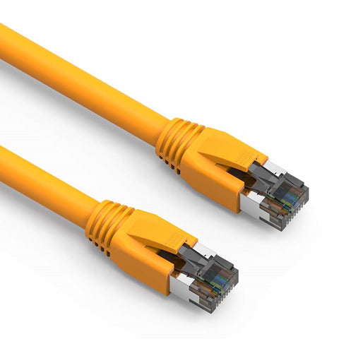 5Ft Cat.8 S/FTP Ethernet Network Cable 2GHz 40G Yellow 24AWG