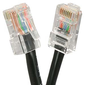 25Ft Cat5E UTP Ethernet Network Non Booted Cable Black