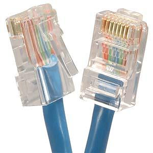 0.5Ft Cat5E UTP Ethernet Network Non Booted Cable Blue