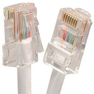 2Ft Cat5E UTP Ethernet Network Non Booted Cable White