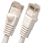 25Ft Cat5E UTP Ethernet Network Booted Cable White
