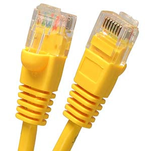 3Ft Cat5E UTP Ethernet Network Booted Cable Yellow