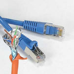 50Ft Cat5E Shielded (FTP) Ethernet Network Booted Cable Blue