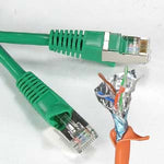 1Ft Cat5E Shielded (FTP) Ethernet Network Booted Cable Green