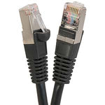 2Ft Cat6 Shielded (SSTP) Ethernet Network Booted Cable Black