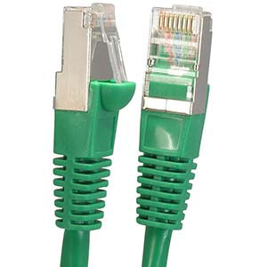 100Ft Cat6 Shielded (SSTP) Ethernet Network Booted Cable Green