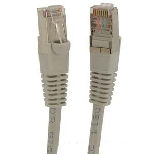 0.5Ft Cat6 Shielded (SSTP) Ethernet Network Booted Cable Gray