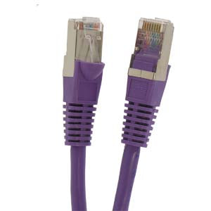 1Ft Cat6 Shielded (SSTP) Ethernet Network Booted Cable Purple