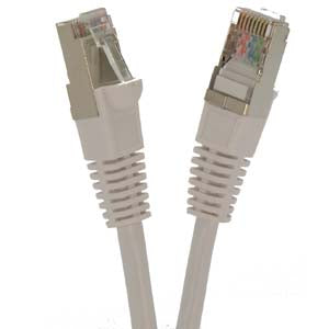 2Ft Cat6 Shielded (SSTP) Ethernet Network Booted Cable White