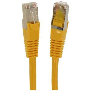 0.5Ft Cat6 Shielded (SSTP) Ethernet Network Booted Cable Yellow