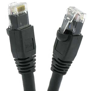 10Ft Cat6A UTP Ethernet Network Booted Cable Black