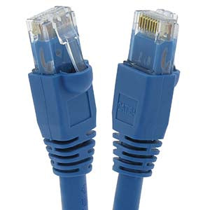 5Ft Cat6A UTP Ethernet Network Booted Cable Blue