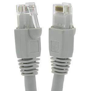 2Ft Cat6A UTP Ethernet Network Booted Cable Gray