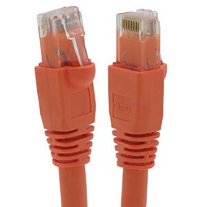 10Ft Cat6A UTP Ethernet Network Booted Cable Orange